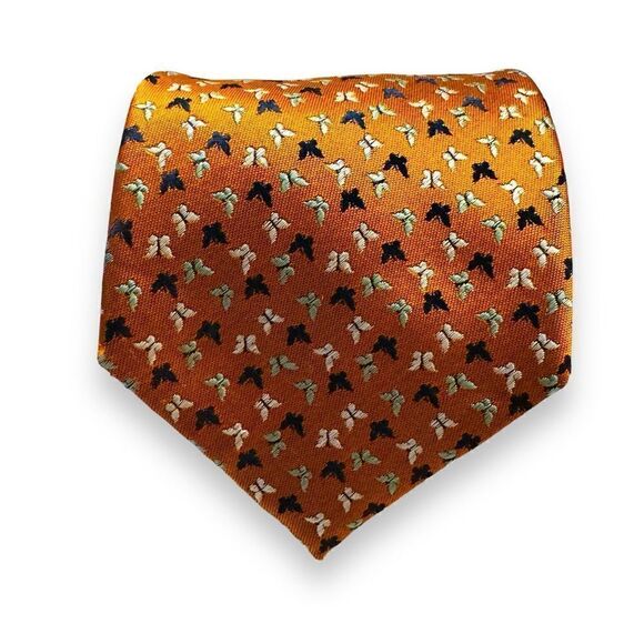 Yves Saint Laurent YSL Butterflies Silk Tie - Picture 1 of 4